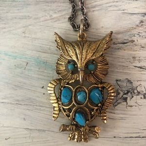 Owl long necklace